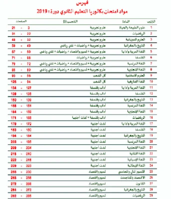 المواضيع و إجاباتها النموذجية بكالوريا 2019 جميع المواد جميع الشعب