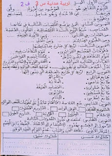 اختبارات الثلاثي الثاني للسنة الثالثة إبتدائي