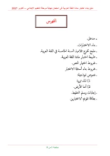 دليل بناء الاختبارات للغة العربية في الابتدائي