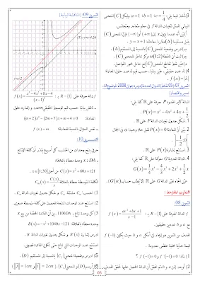 الدوال في البكالوريا لشعبة التسيير و الإقتصاد 2018