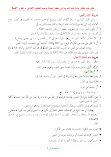 دليل بناء الاختبارات للغة العربية في الابتدائي
