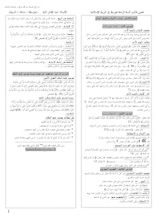 ملخصات دروس التربية الإسلامية للرابعة متوسط