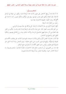 دليل بناء الاختبارات للغة العربية في الابتدائي