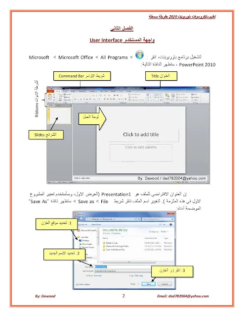 أساسيات برنامج باور بوينت PowerPoint