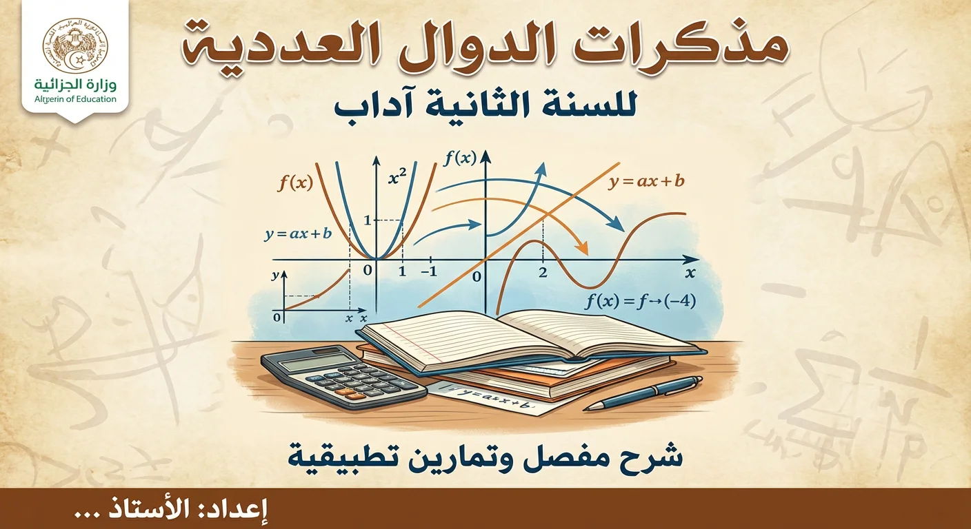 مذكرات الدوال العددية للسنة الثانية آداب وفلسفة