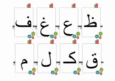 بطاقات تعليم الحروف للأطفال