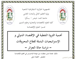 أهمية الثروة النفطية في الإقتصاد الدولي و الإستراتيجيات البديلة لقطاع المحروقات | منصة الشامل التعليمية