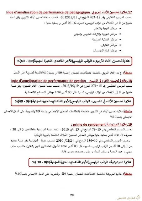 بحث حول الرواتب في قطاع التربية بلام ياسين | منصة الشامل التعليمية