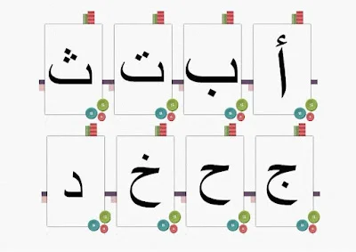 بطاقات تعليم الحروف للأطفال