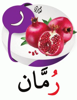 بطاقات الحروف العربية موضحة بالصور للأقسام التحضيرية