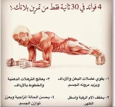 4 فوائد في 30 ثانية فقط من تمرين بلانك