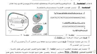 مقترح اخبار الثلاثي الأول في مادة العلوم الطبيعية  للثالثة علوم تجريبية مع الإجابة النموذجية